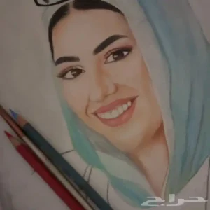 رسم اشخاص بالألوان والفحم والرصاص